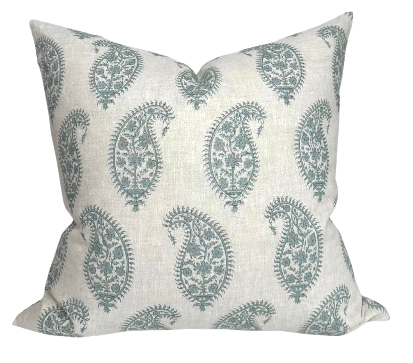 Paisley Pillow in Celadon