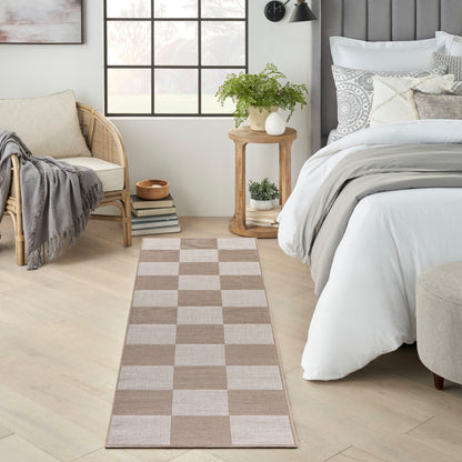 Nourison Modern Jute Natural & Ivory Machine Washable Rug - Room Scene
