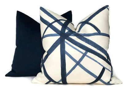 Channels Pillow in Periwinkle Blue