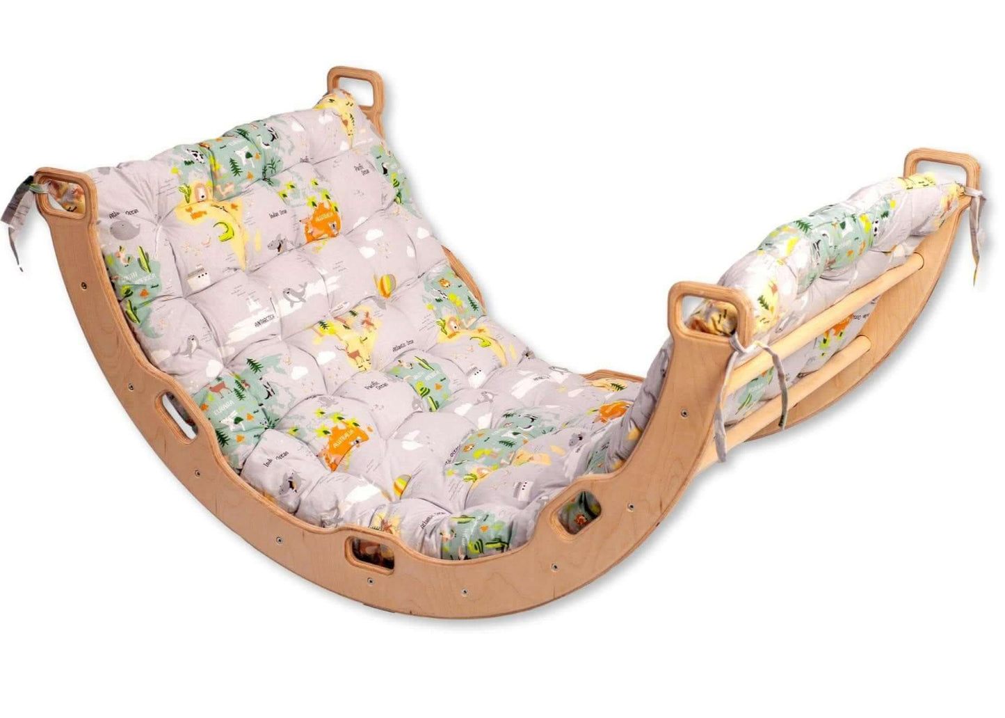 Large Montessori Climbing Arch/Rocker w/ Pillow Set