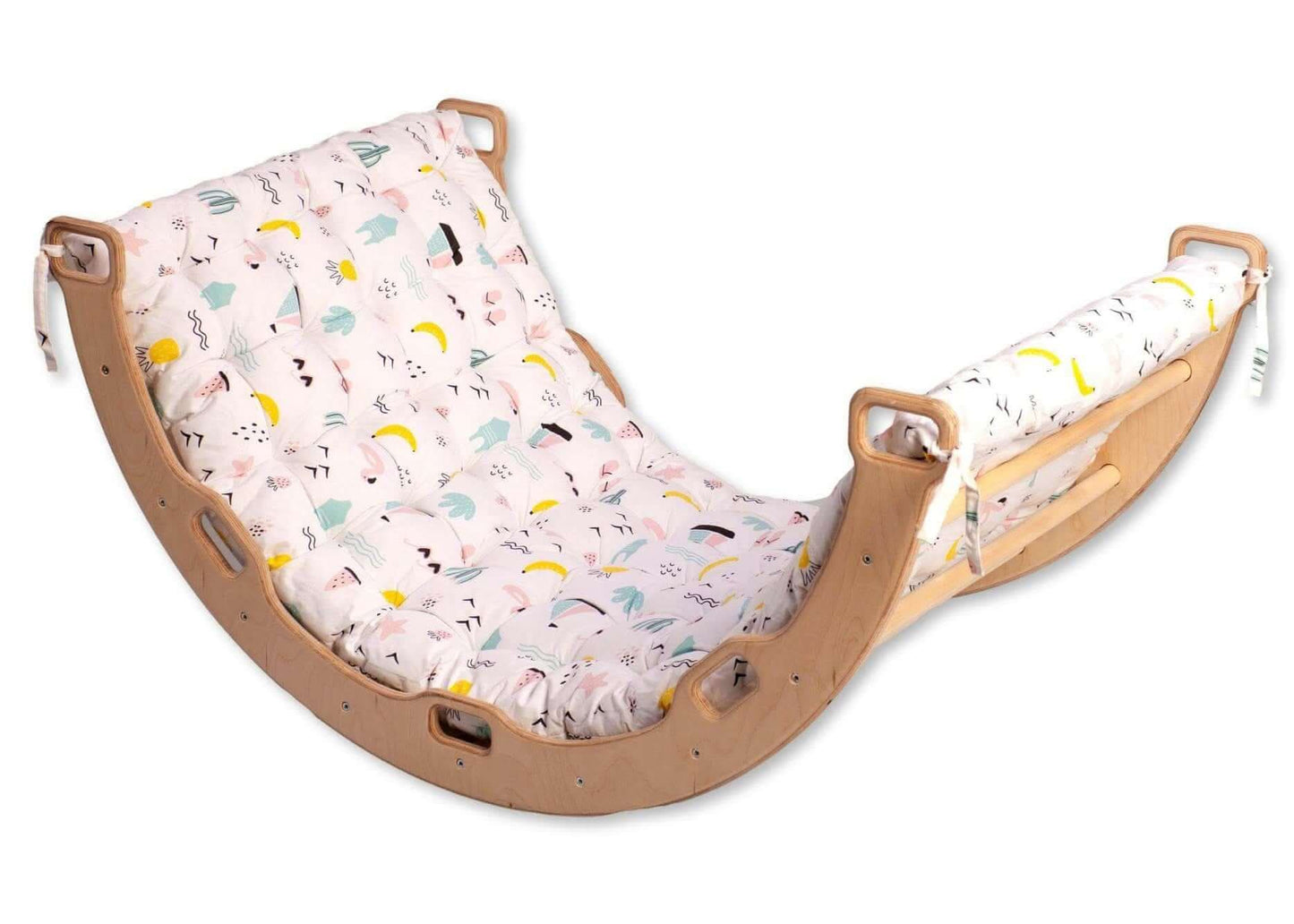 Large Montessori Climbing Arch/Rocker w/ Pillow Set