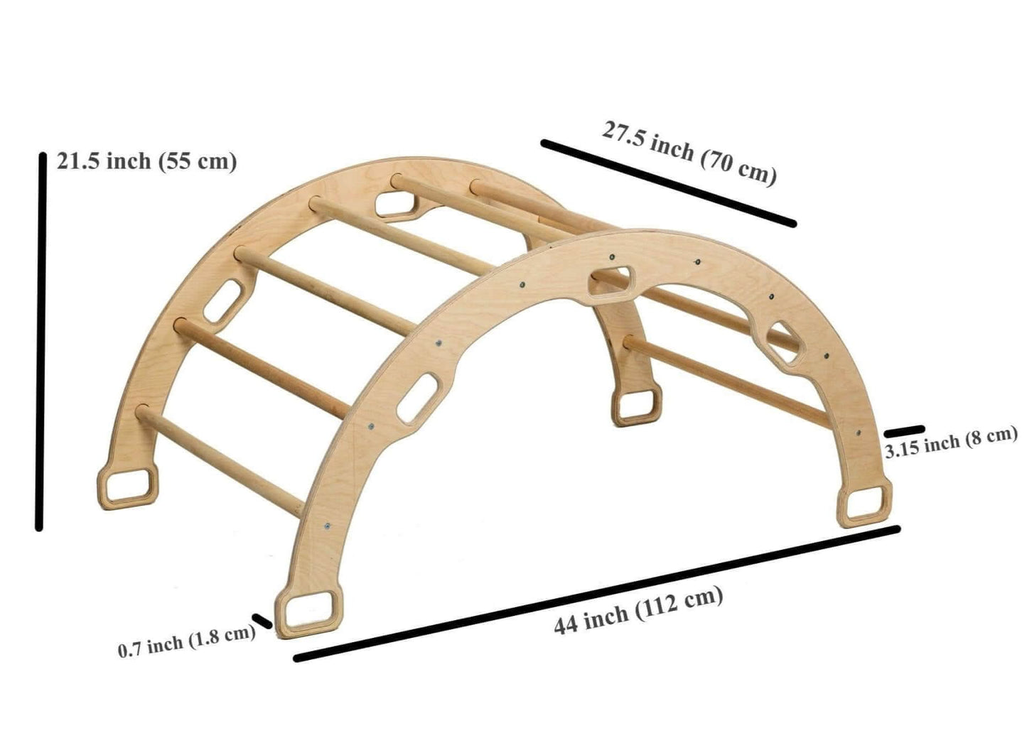 Large Montessori Climbing Arch/Rocker w/ Pillow Set