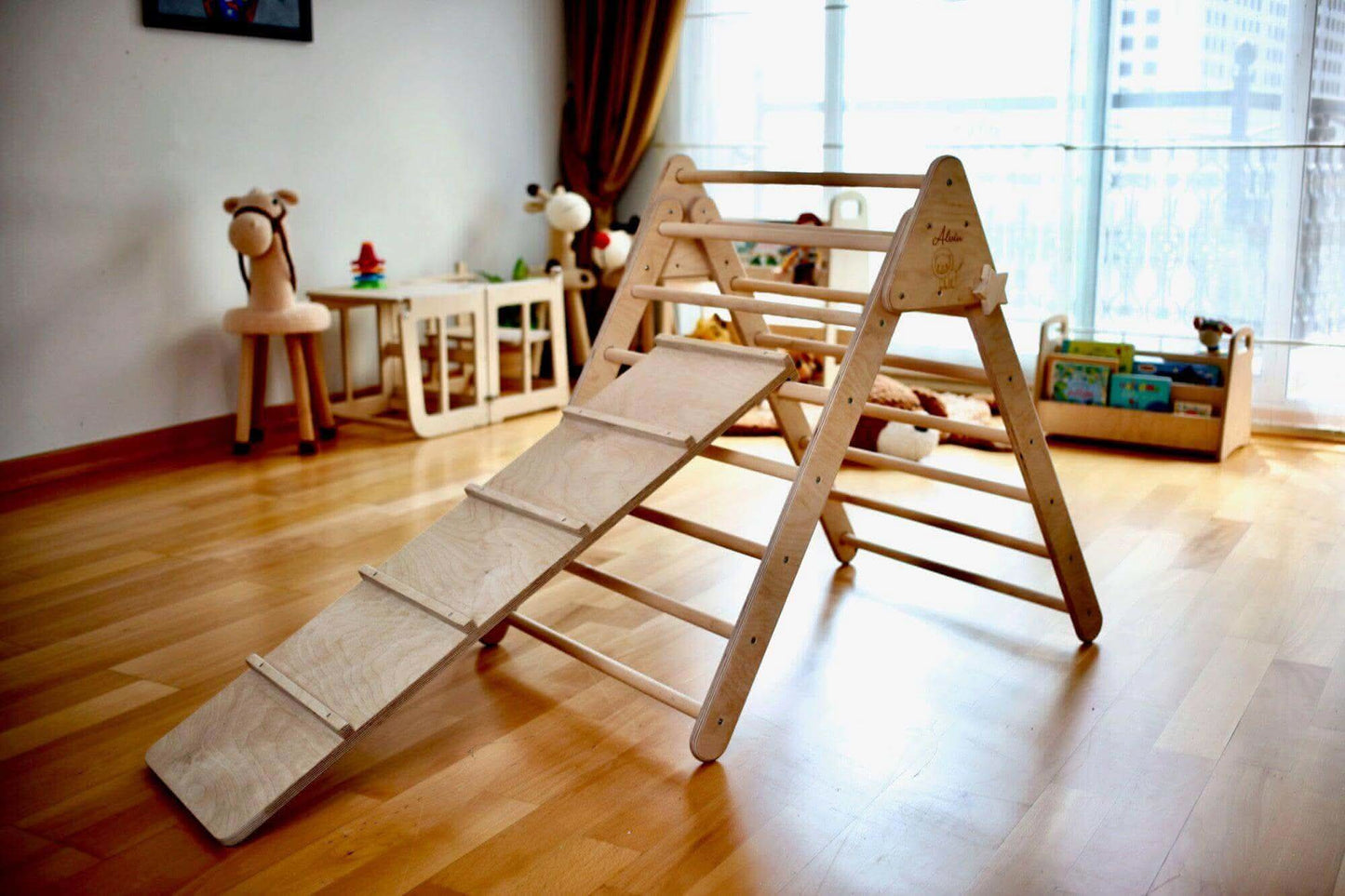 Montessori Foldable Climbing Triangle w/ Ramp Set
