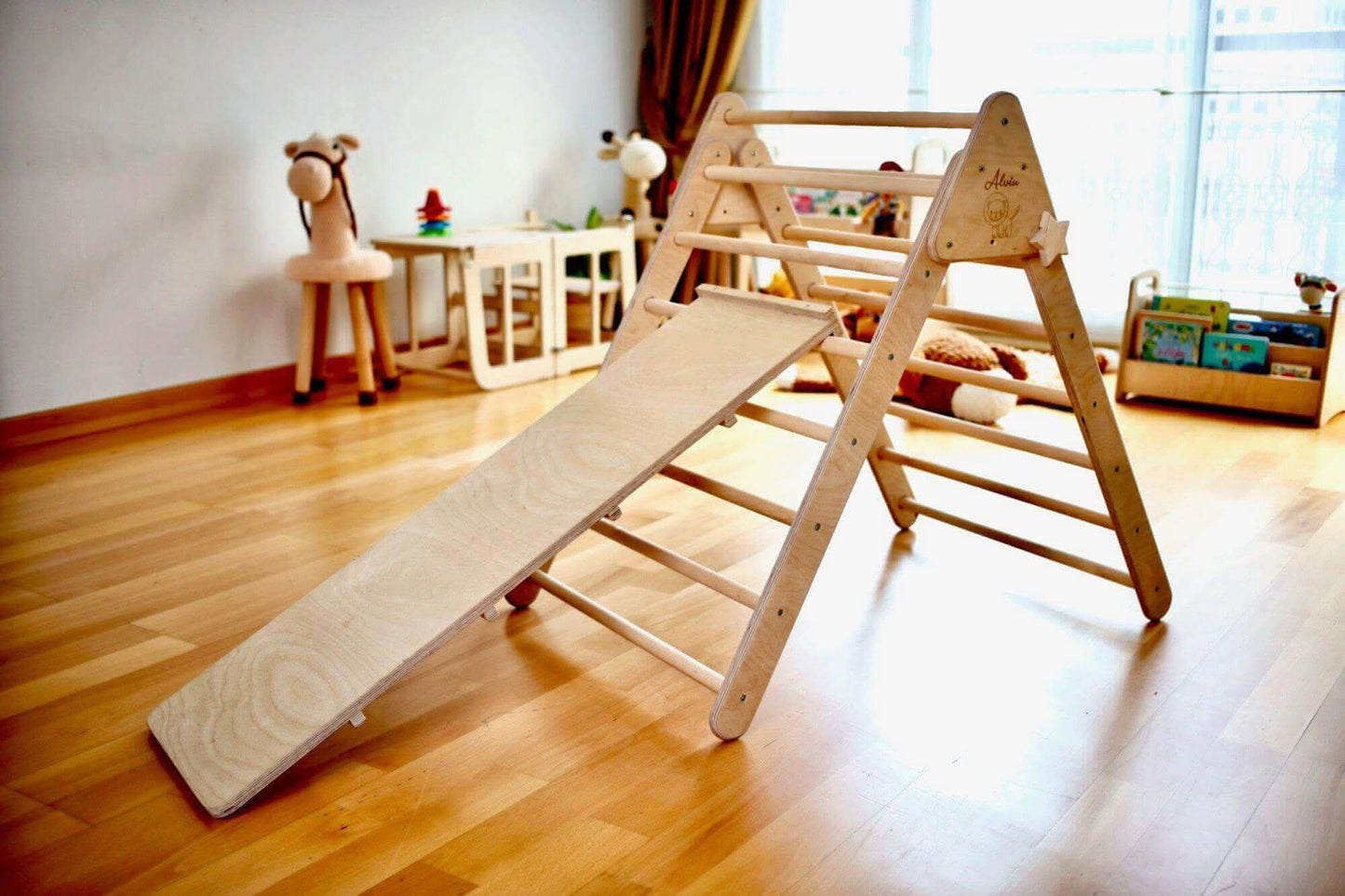 Montessori Foldable Climbing Triangle w/ Ramp Set