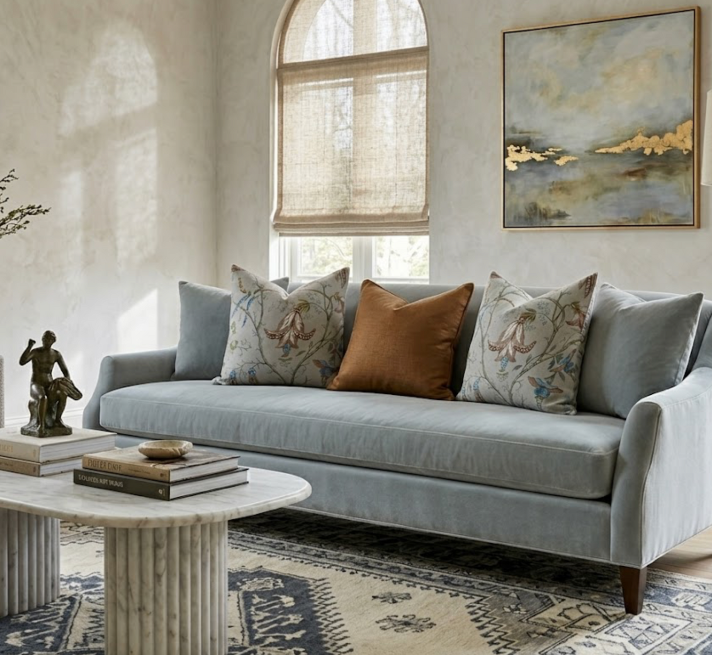 Cristabel Pillow in Blue