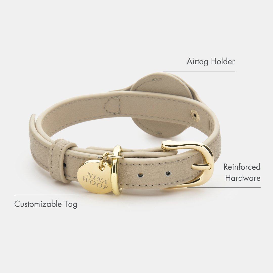 Vegan Leather Collar for Air Tag