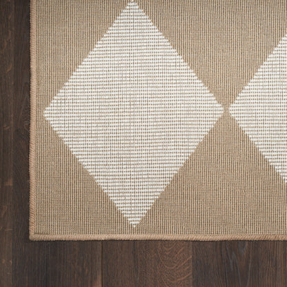 Nourison Modern Jute Natural & Ivory Machine Washable Rug - Corner