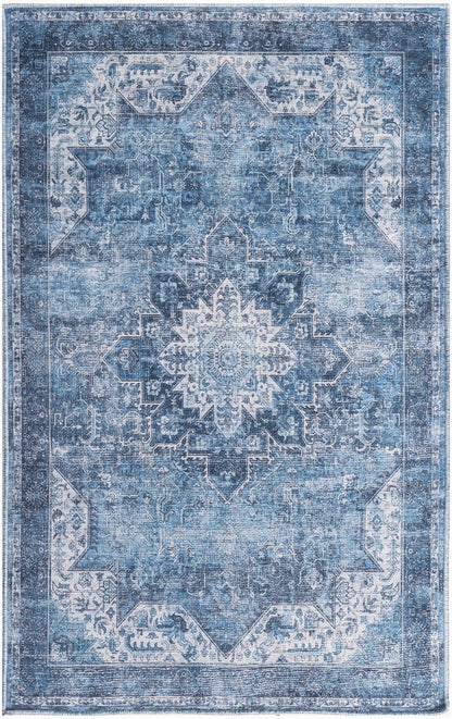 Nourison Blue Machine Washable Rug - 3' x 5'