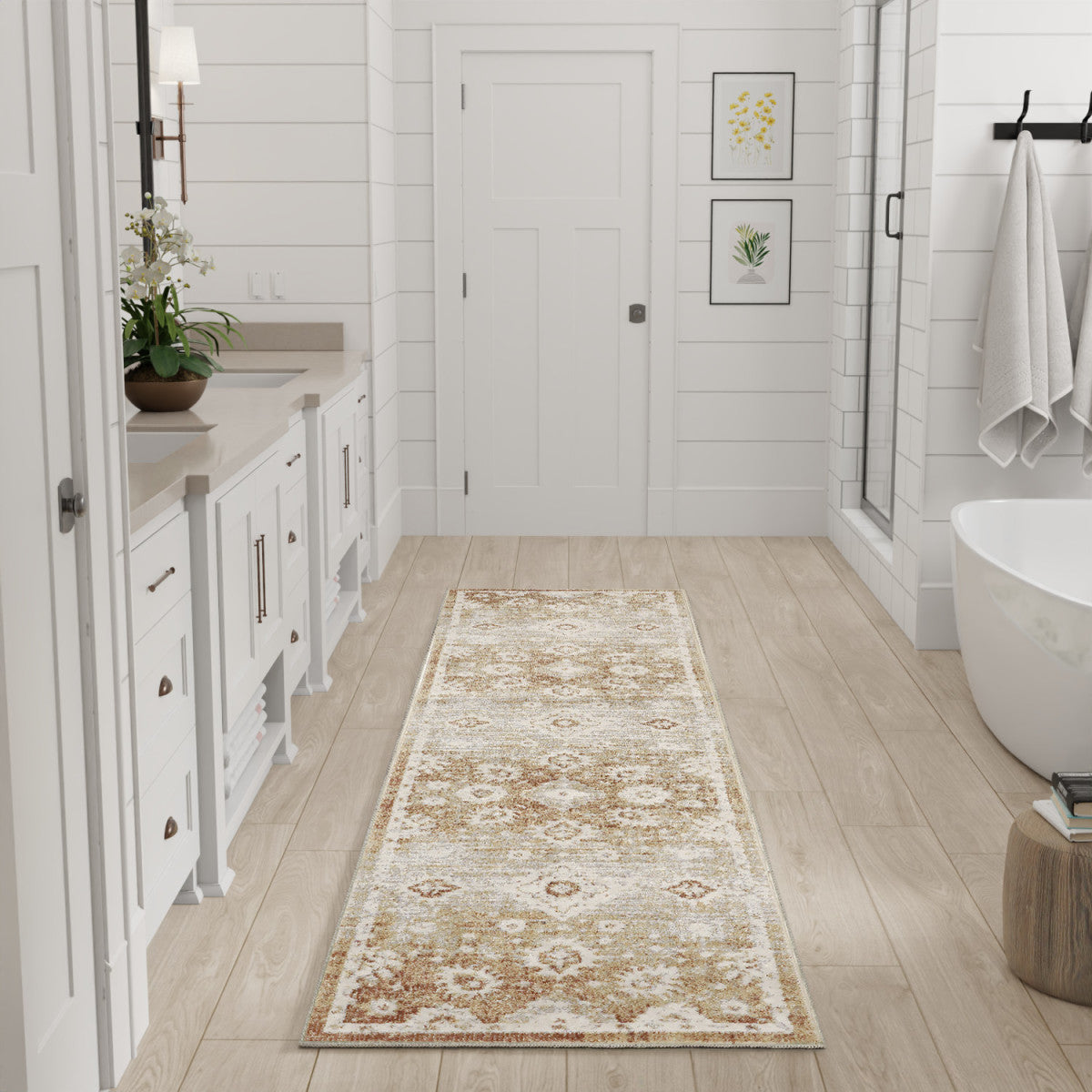 Nourison Astra Copper Pet Friendly Machine Washable Rug - Room Scene