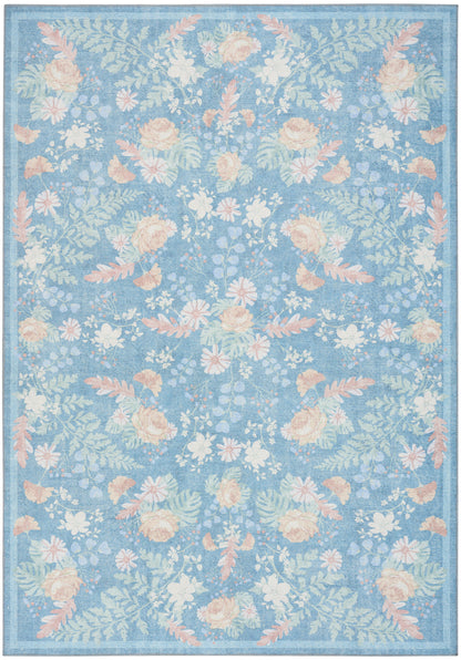 Nourison Botanical Blue & Multicolor Machine Washable Rug - Main