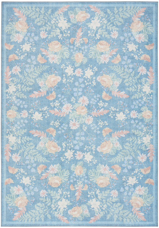 Nourison Botanical Blue & Multicolor Machine Washable Rug - Main
