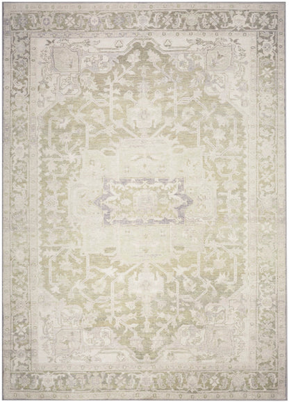 Nourison Vintage Green Machine Washable Rug - 5'3" x 7'3"