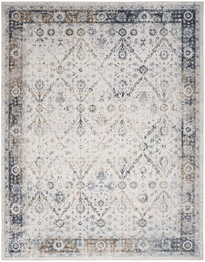 Nourison Astra Ivory & Blue Pet Friendly Machine Washable Rug - Main