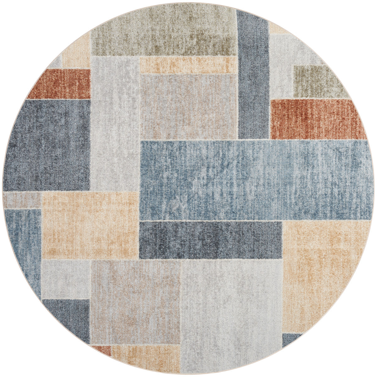 Nourison Astra Multicolor Pet Friendly Machine Washable Rug - 4' Round