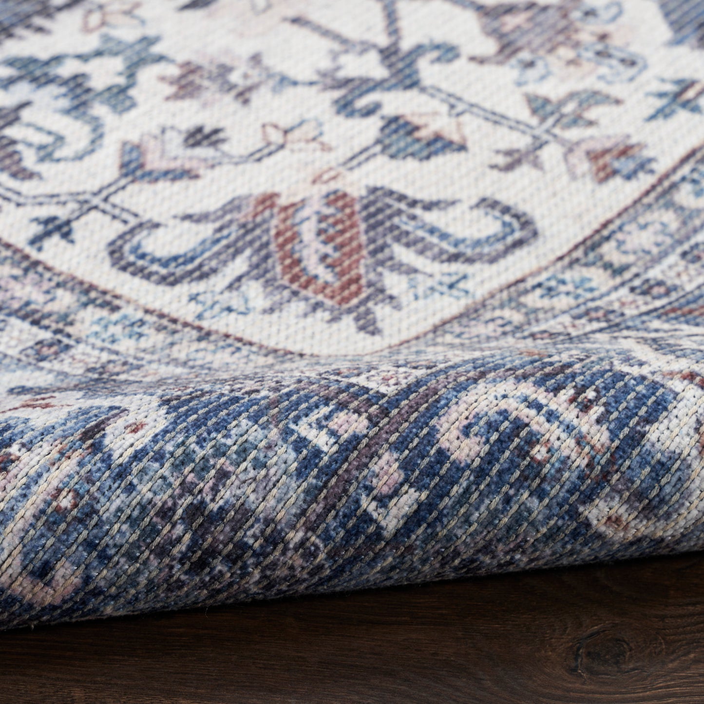 Nourison New Concept Navy & Ivory Machine Washable Rug - Texture