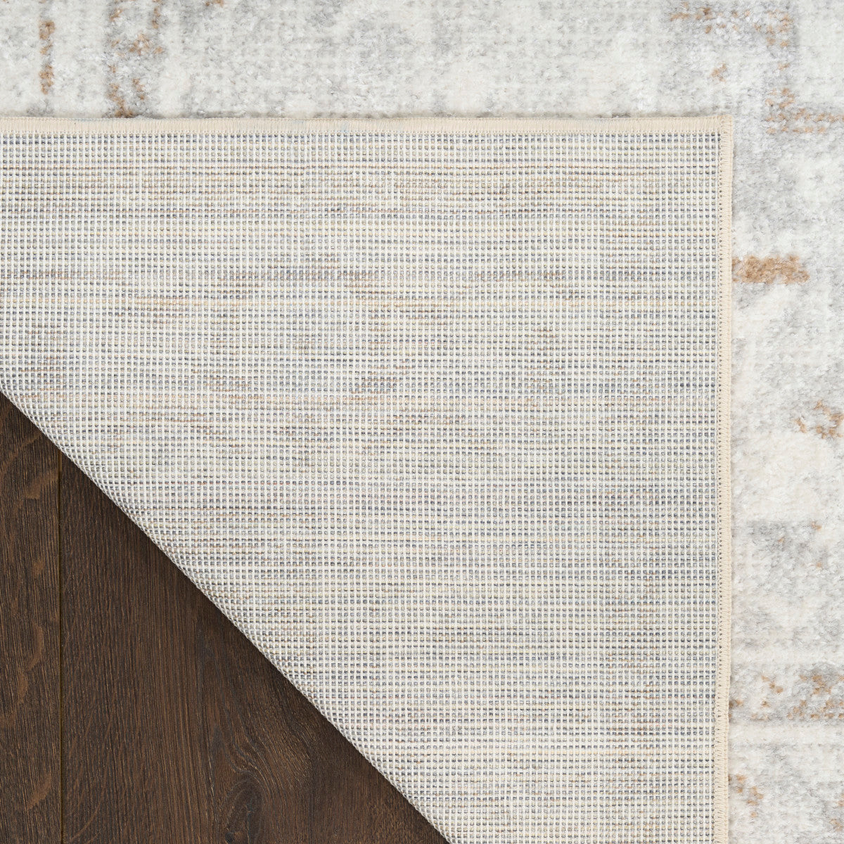 Nourison Astra Grey Pet Friendly Machine Washable Rug - Corner
