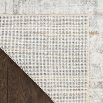 Nourison Astra Grey Pet Friendly Machine Washable Rug - Corner