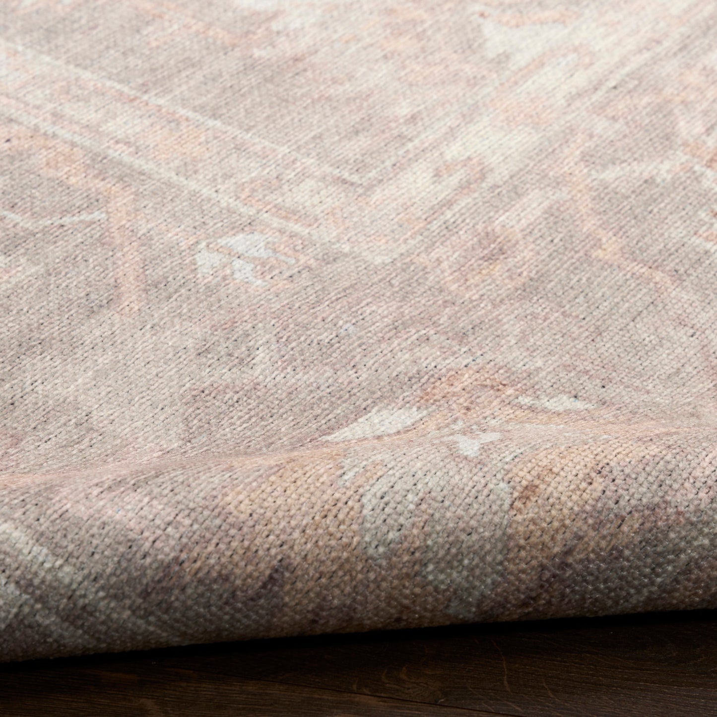 Nourison Vintage Grey Machine Washable Rug - Texture