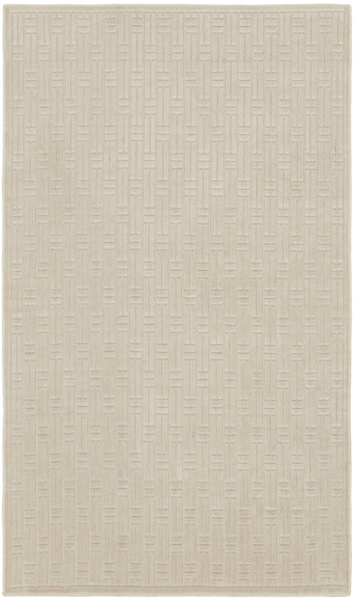 Nourison Charm Silver & Ivory Pet Friendly Machine Washable Rug - 3' x 5'