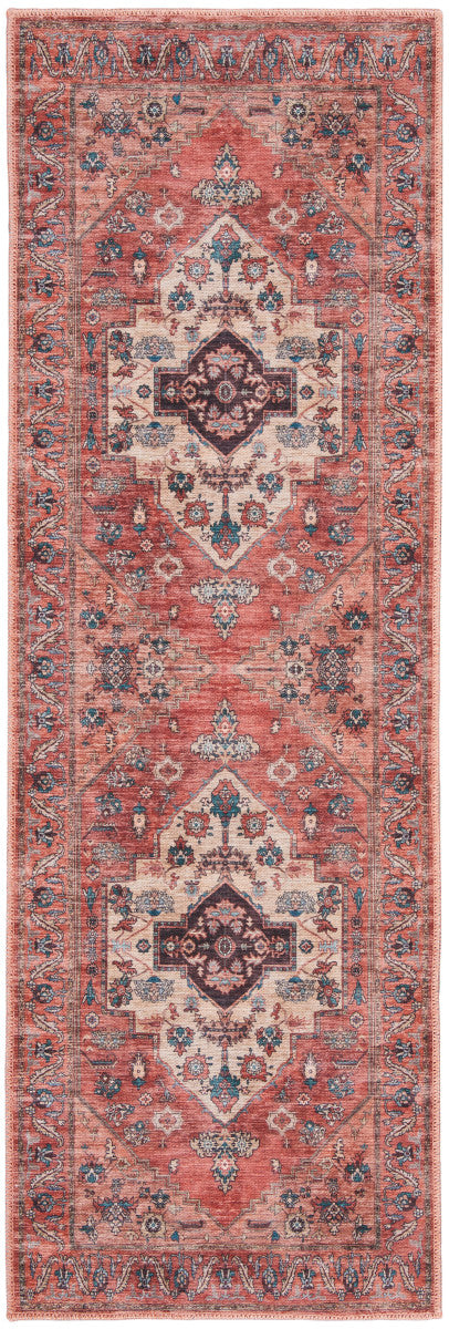 Nourison Grand Rust & Multicolor Pet Friendly Machine Washable Rug - 2' x 6'