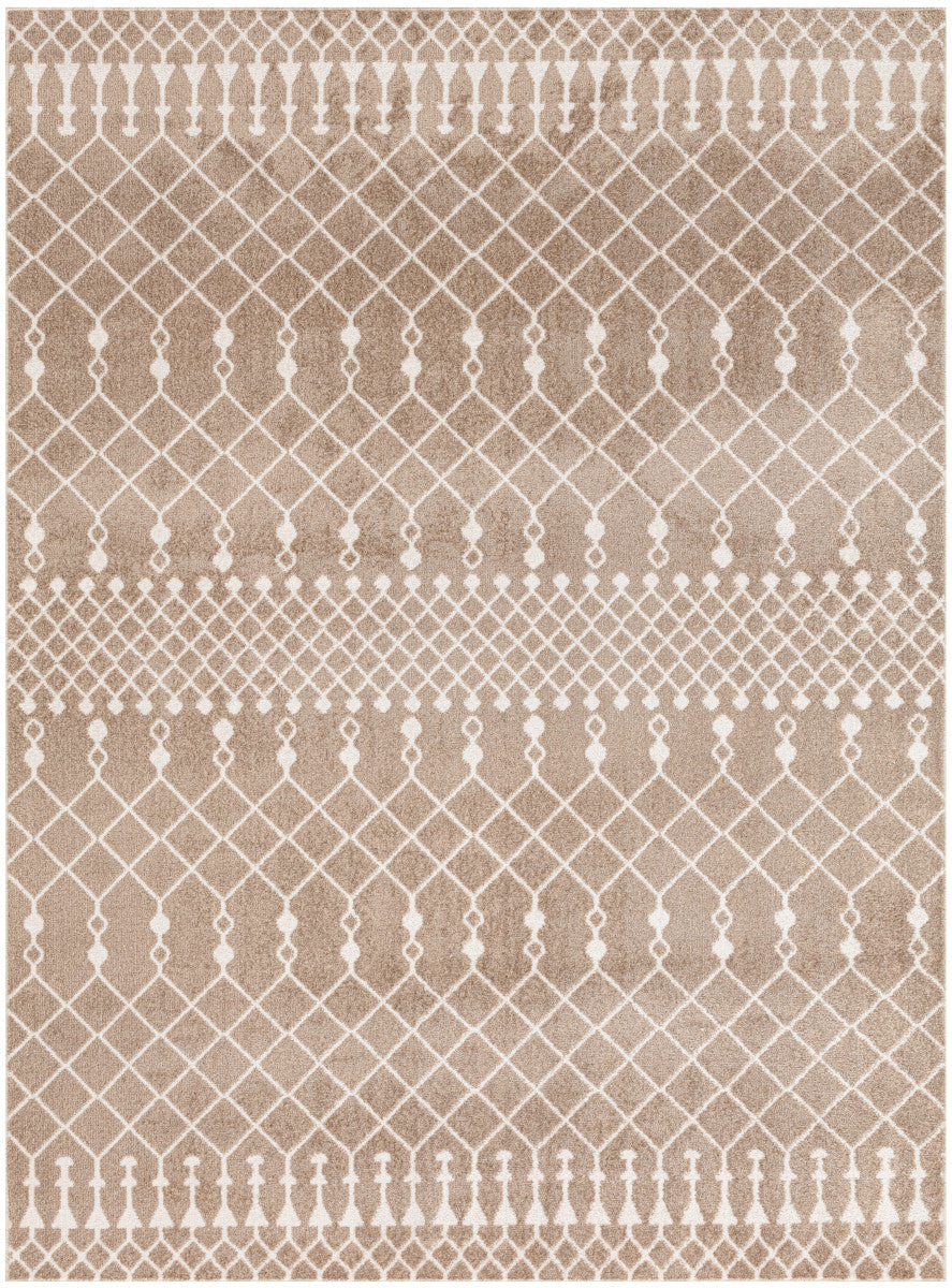 Nourison Astra Taupe Pet Friendly Machine Washable Rug - 5'3" x 7'