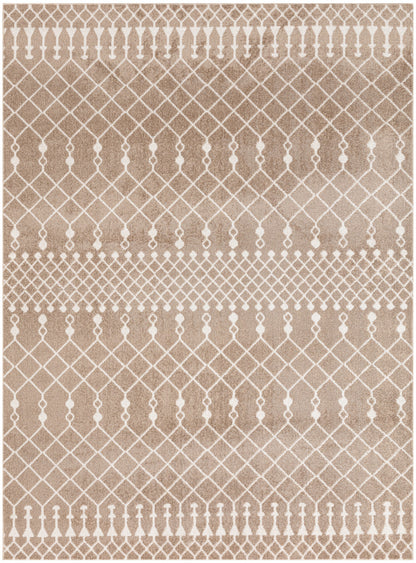 Nourison Astra Taupe Pet Friendly Machine Washable Rug - 5'3" x 7'