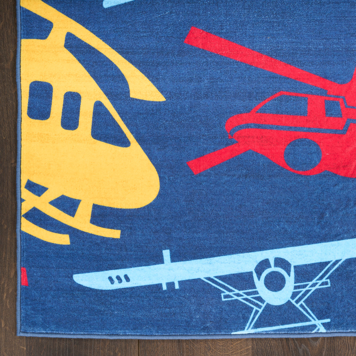 Nourison Imagination Navy & Multicolor Machine Washable Rug - Corner