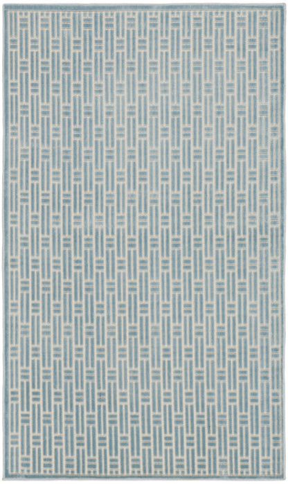 Nourison Charm Blue & Ivory Pet Friendly Machine Washable Rug - 3' x 5'