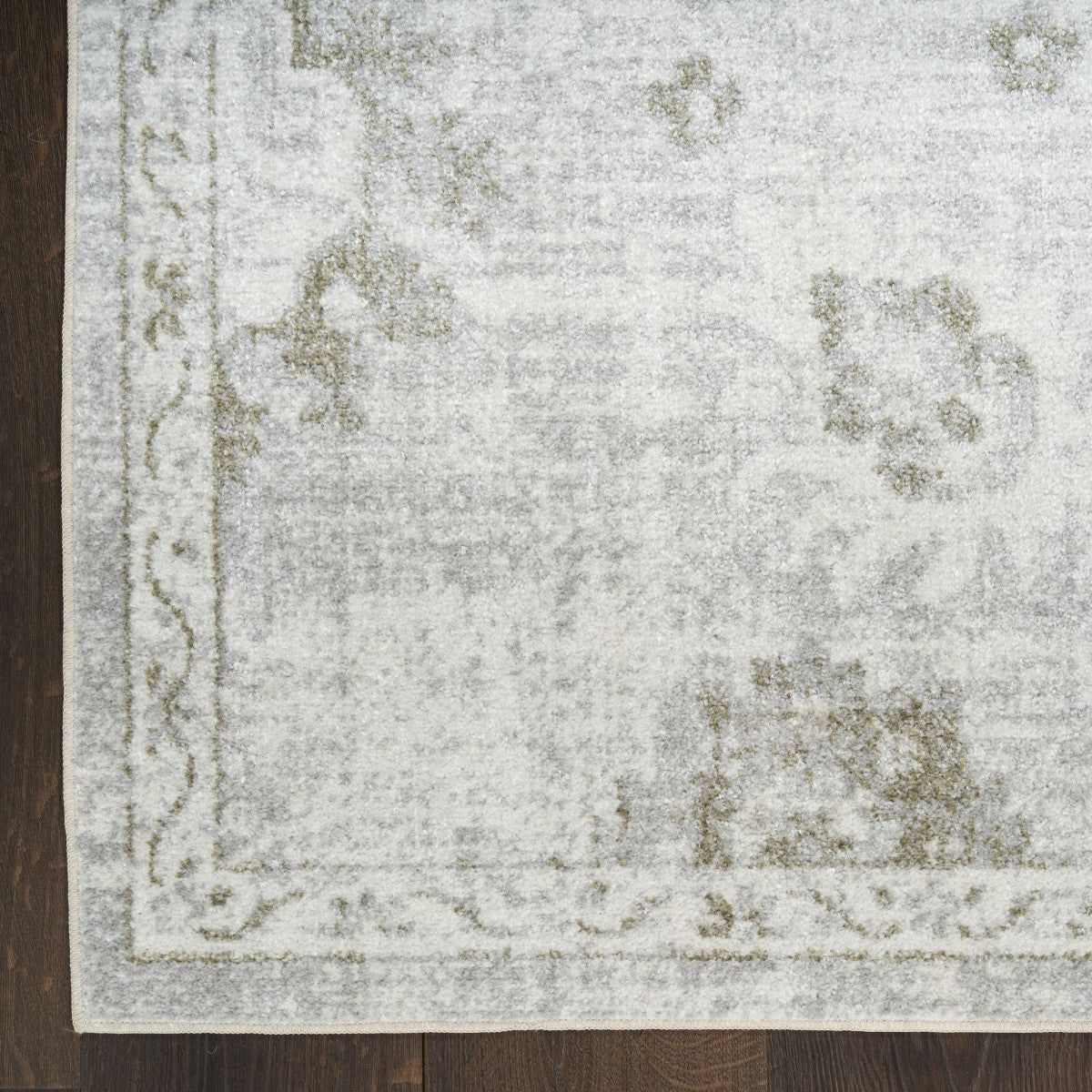 Nourison Astra Ivory Pet Friendly Machine Washable Rug - Corner