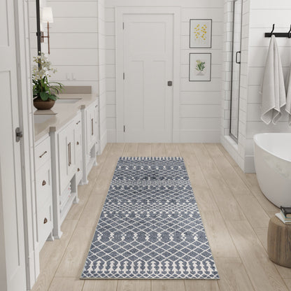 Nourison Astra Denim Pet Friendly Machine Washable Rug - Room Scene