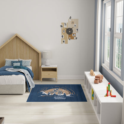 Nourison Imagination Blue Machine Washable Rug - Room Scene