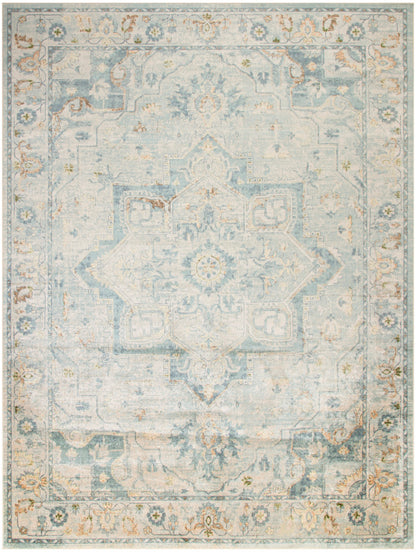 Nourison Astra Light Blue Pet Friendly Machine Washable Rug - 6'7" x 9'