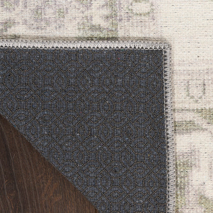 Nourison Vintage Green Machine Washable Rug - Corner