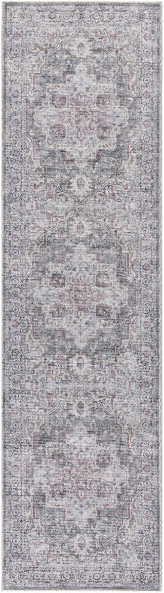 Nourison New Concept Ivory & Grey Machine Washable Rug - 2'2" x 8'