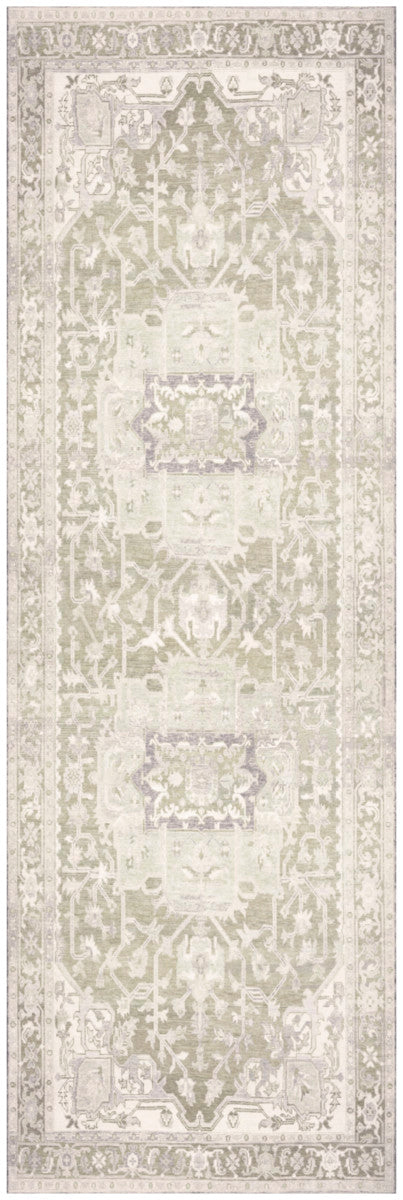 Nourison Vintage Green Machine Washable Rug - 2' x 6'