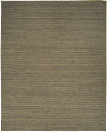 Nourison Essentials Loom Woven Green Machine Washable Rug - 9'2" x 12'