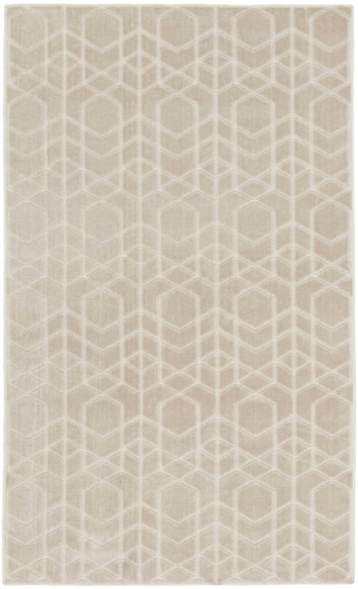 Nourison Charm Silver & Ivory Pet Friendly Machine Washable Rug - 3' x 5'