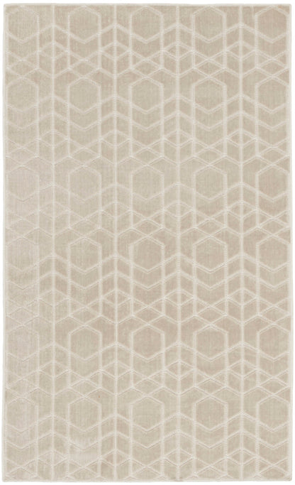 Nourison Charm Silver & Ivory Pet Friendly Machine Washable Rug - 3' x 5'