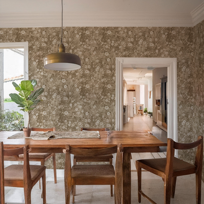 Cali Flowers Wallpaper, neutrals