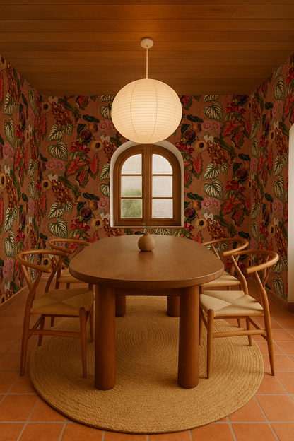 Cali Tropicale Wallpaper, burnt orange