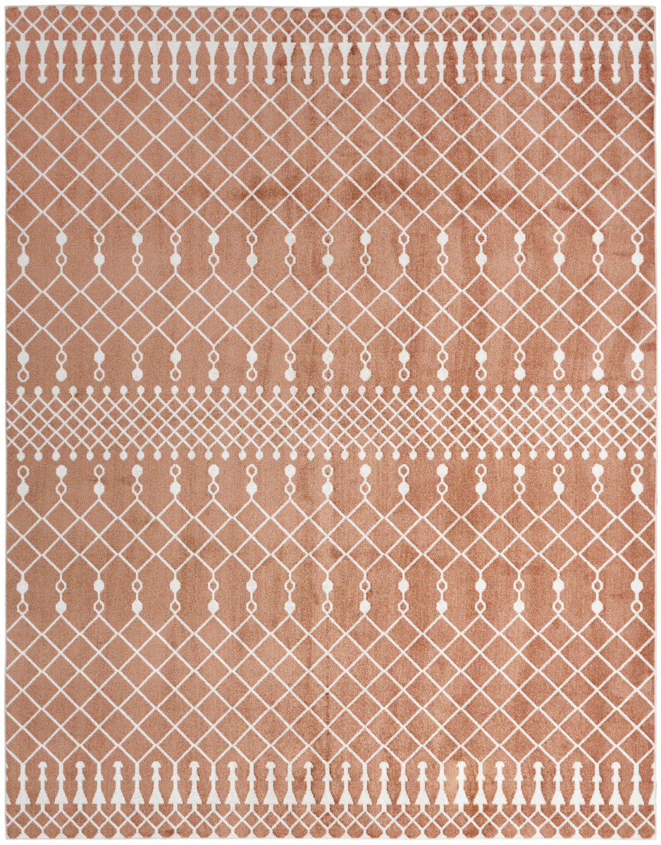 Nourison Astra Copper Pet Friendly Machine Washable Rug - 6'7" x 9'
