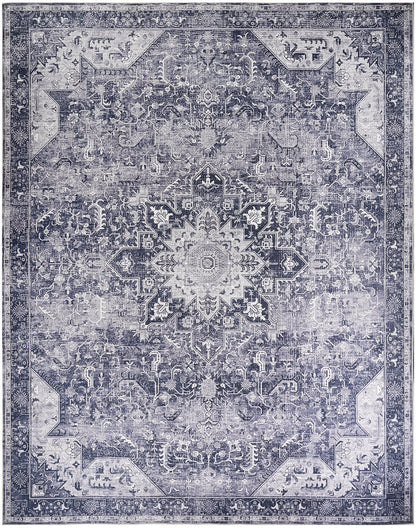 Nourison Charcoal & Grey Machine Washable Rug - Main