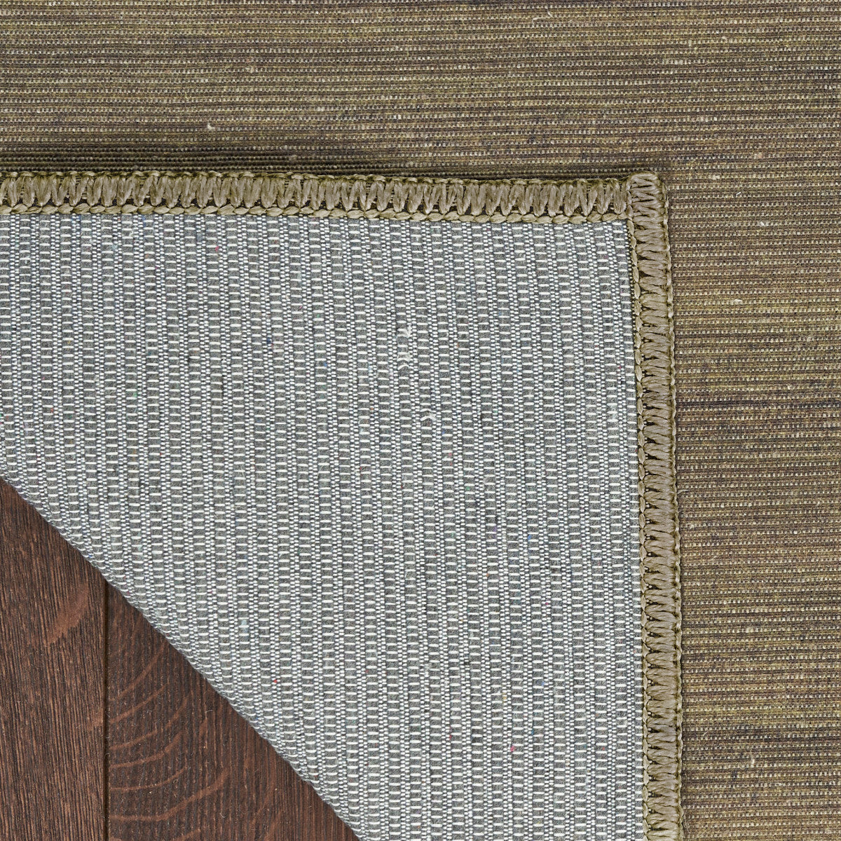 Nourison Essentials Loom Woven Green Machine Washable Rug - Corner