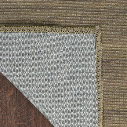 Nourison Essentials Loom Woven Green Machine Washable Rug - Corner