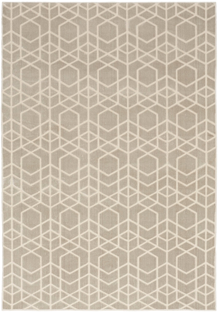 Nourison Charm Silver & Ivory Pet Friendly Machine Washable Rug - 5' x 7'
