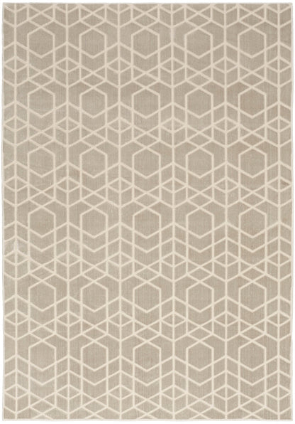 Nourison Charm Silver & Ivory Pet Friendly Machine Washable Rug - 5' x 7'