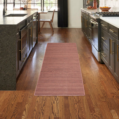 Nourison Essentials Loom Woven Mocha Machine Washable Rug - Room Scene