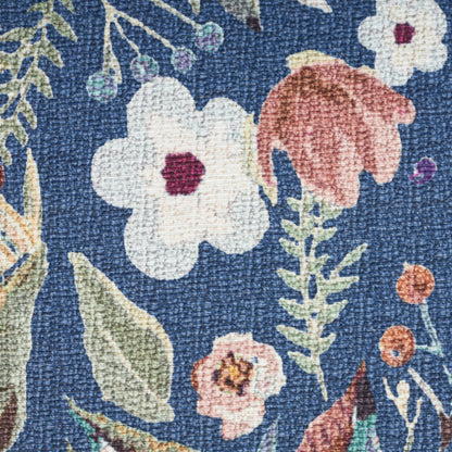 Nourison Navy & Multicolor Machine Washable Rug - Swatch