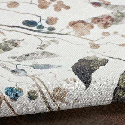 Nourison Ivory & Multicolor Machine Washable Rug - Texture
