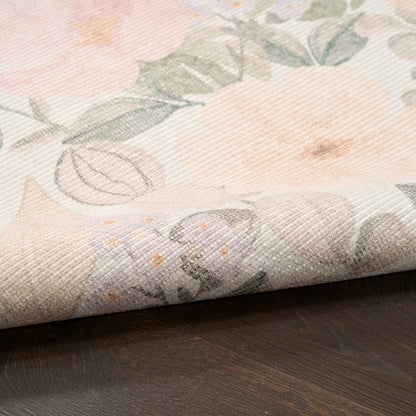 Nourison Botanical Beige & Multicolor Machine Washable Rug - Texture